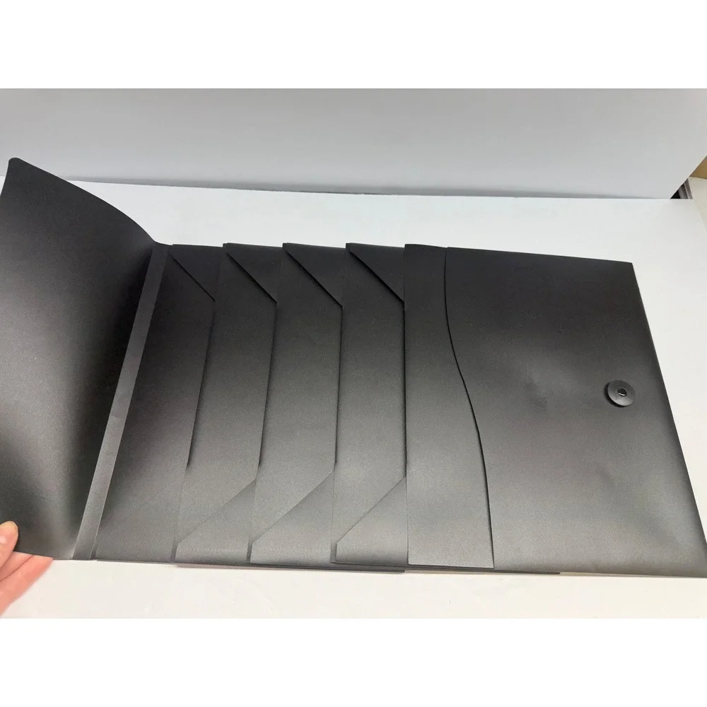 Avery Slide & View Expanding File 6 Pocket Black Document Organizer 73500